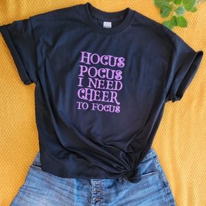 2/$15 Glitter Halloween Cheer Shirt (Adult Med)